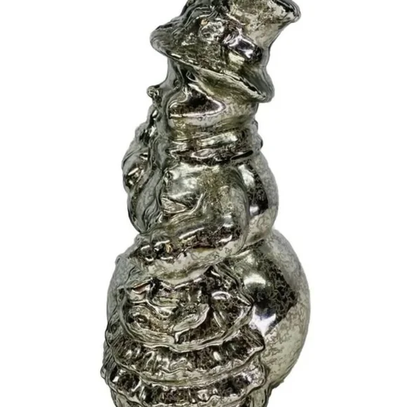 Glass Snowman Figurine with LED Lights - Picture 5 of 7